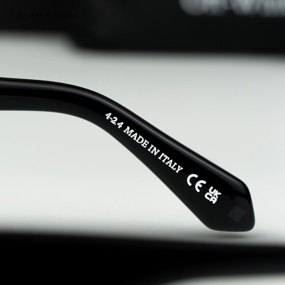 Off-White Women Sunglasses Black Grey Rectangle OERI138 CHARLOTTE 1007 BRAND NEW - Picture 8 of 14